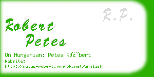 robert petes business card